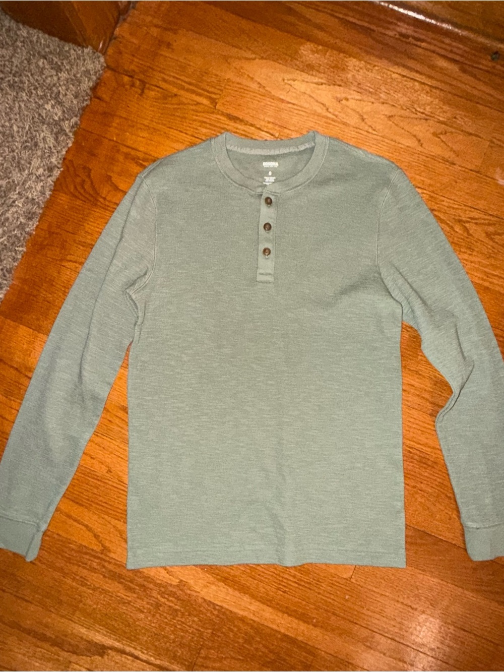 Kohl's Men's Long-Sleeve Henley in Sage Green